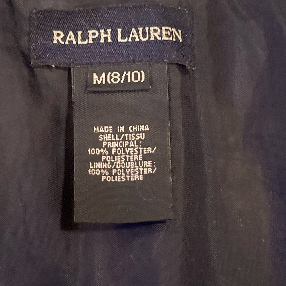 Ralph Lauren Girls’ Puffer Winter Jacket - Size M (8/10) - Picture 4 of 6